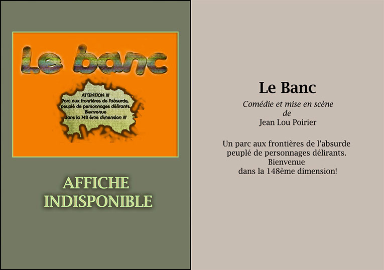 Affiche spectacle Atelier Le Banc
